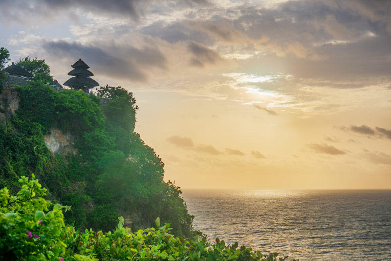 Uluwatu cliffs at sunset